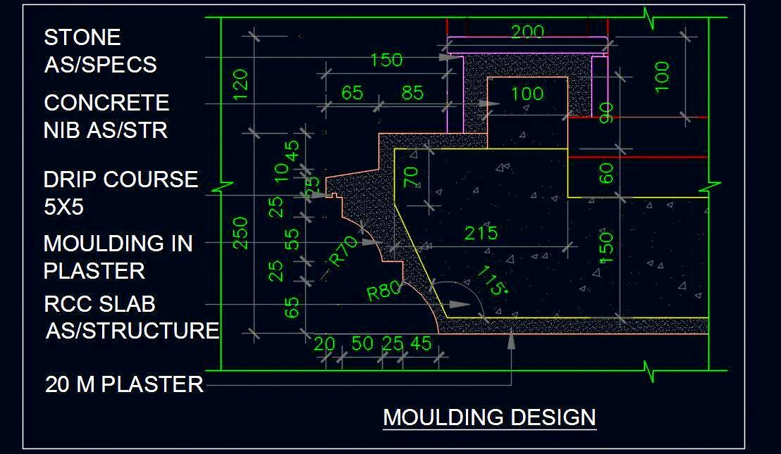 Moulding and Cornice Designs in Free CAD Block